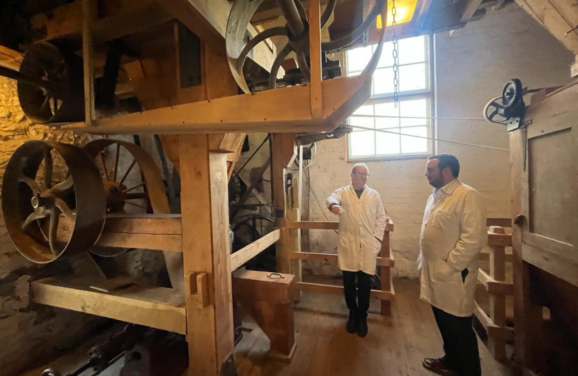Simon with the mill