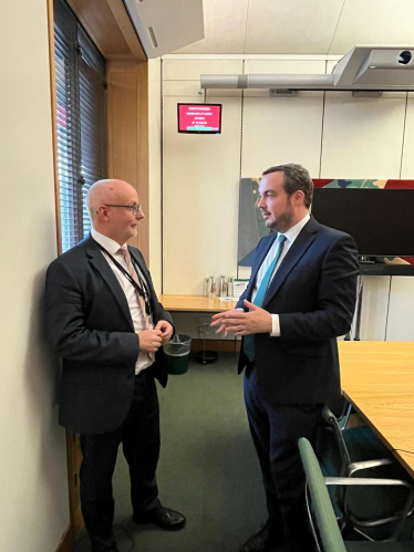 Simon Jupp MP with James McNeillie